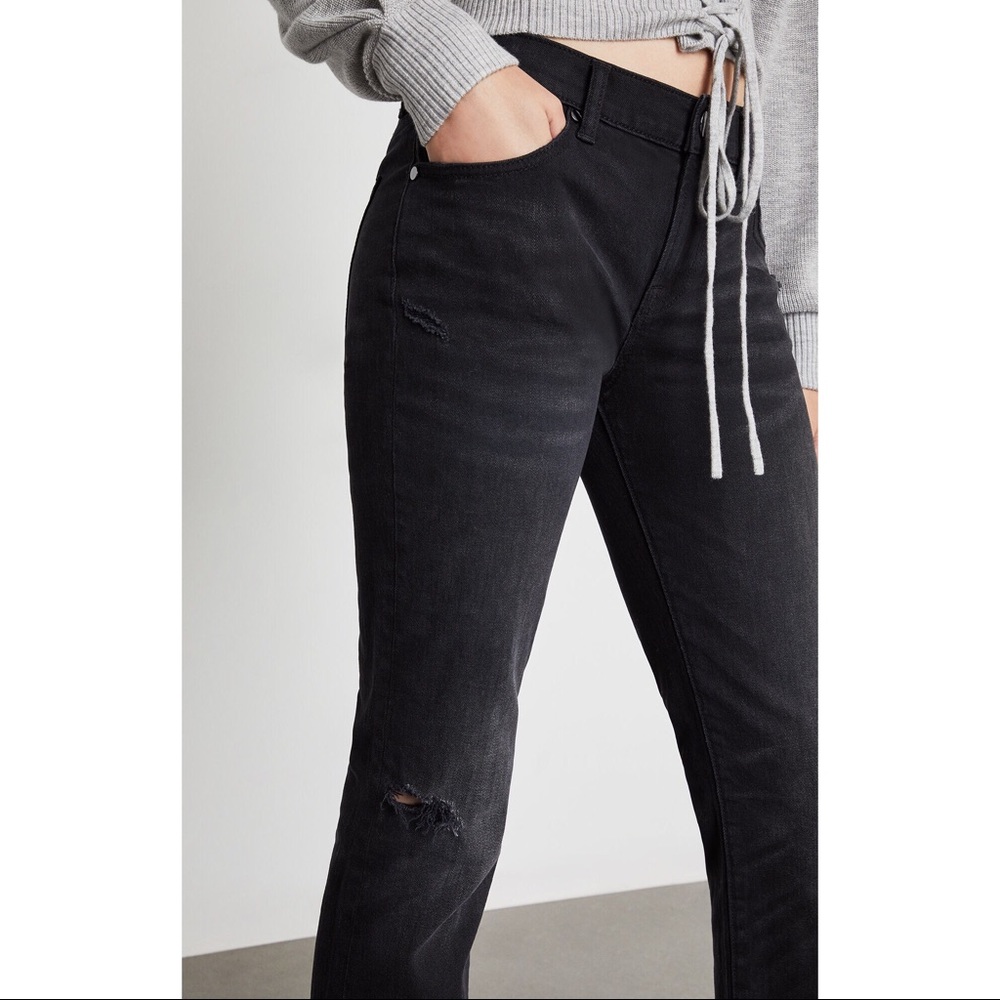 BCBGMAXAZRIA Straight Leg Distressed Jeans 29